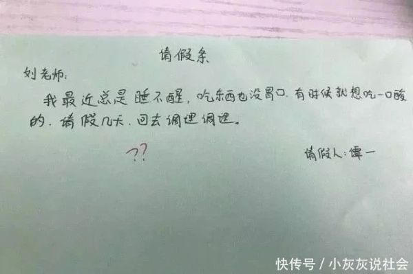 如何寫請假條 小學生的奇葩請假條火了，家長看后火冒三丈，老師的評語讓人笑抽
